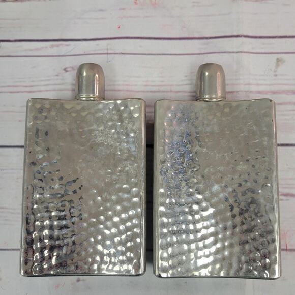 Vintage Travel Bar Set 2 Flask Portable Pub by AHS Germany 6 Shot Glasses - Picture 3 of 15